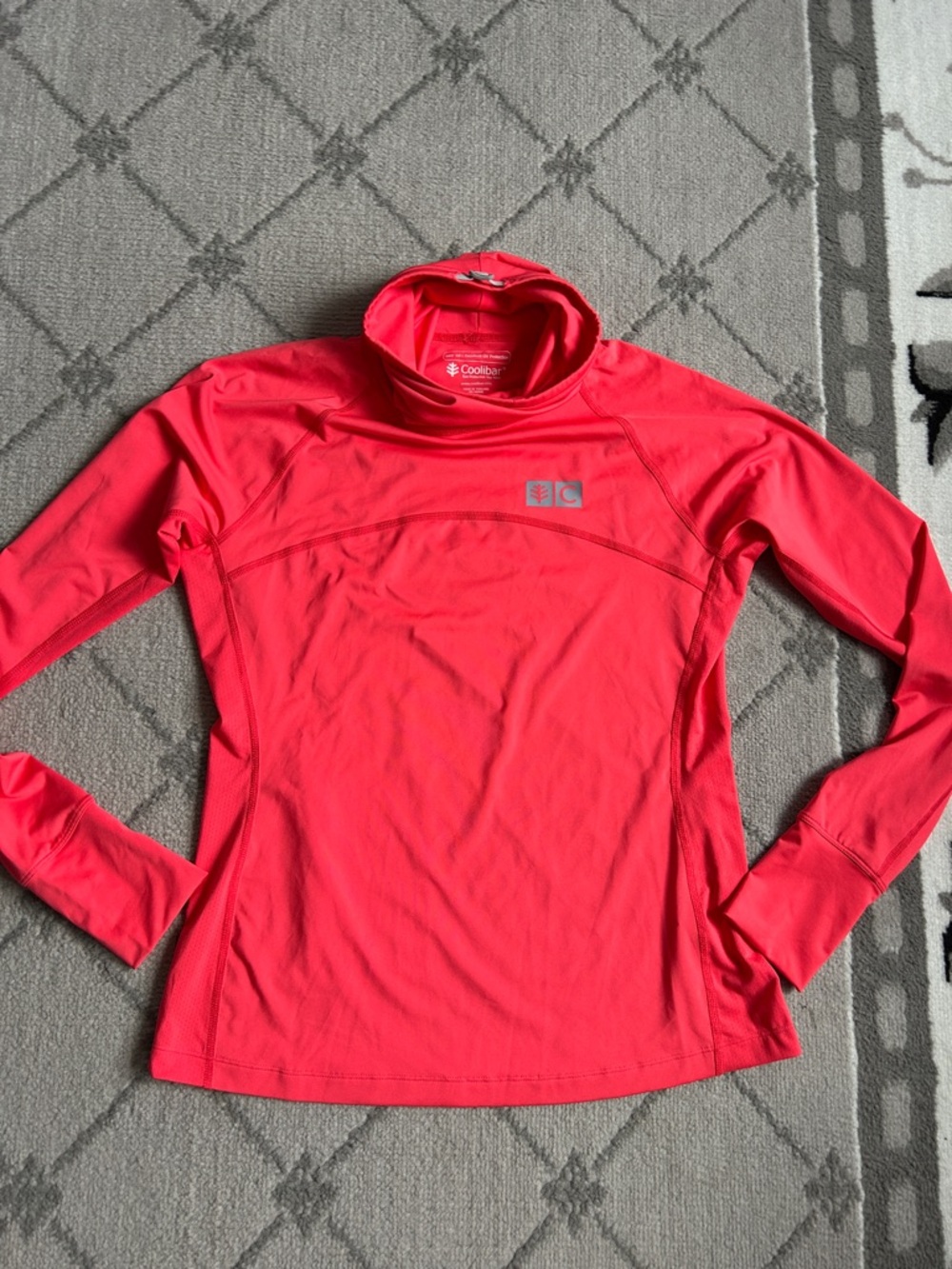 Coolibar Coral UPF 50+ Sun Cowl Neck Top